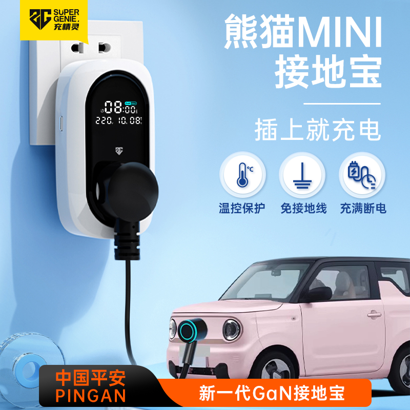 适用于吉利熊猫mini接地宝骑士萌萌熊地线宝新能源车充电转换器
