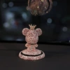 Colorful pink big-headed bear perfume ornaments (with fragrance pieces)