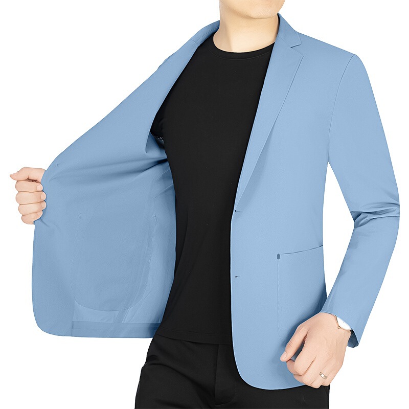 2026 Summer Seamless Elastic Thin Suit for Young and Middle-Aged Men, High-End Business Casual Suit Jacket, New Men's Style