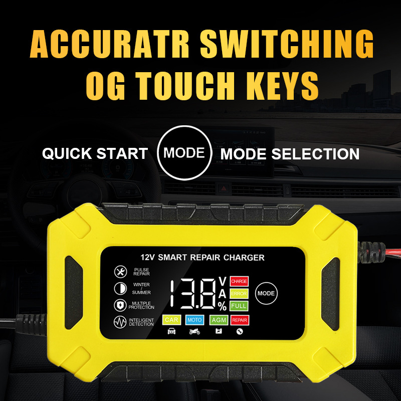 12V Avtomobil və Moto Akkumulyator Şarj Cihazı 3A/6A