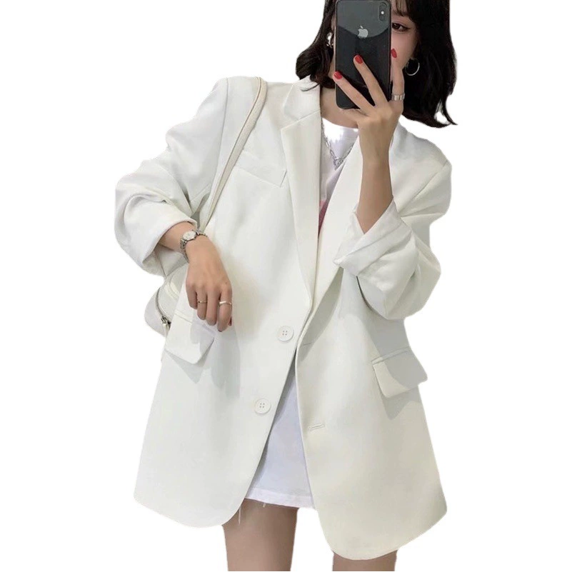 Маленький топ черный пиджак для женщин весной и осенью