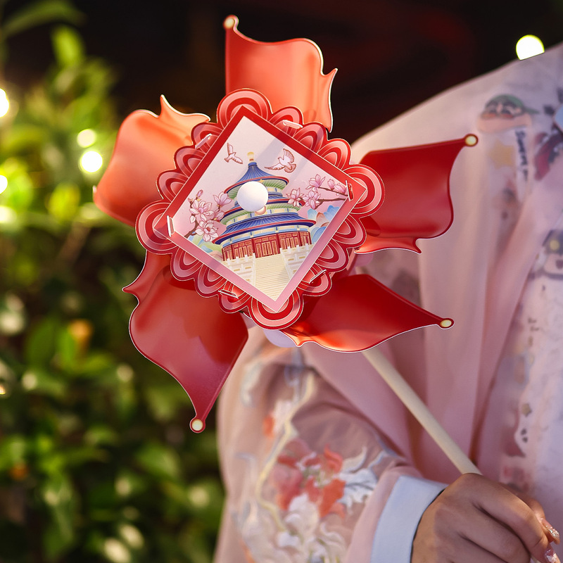 Lantern Festival Lanterns Kindergarten DIY Palace Lanterns 2026 New Outdoor Portable Rotating Windmill Lanterns Wholesale