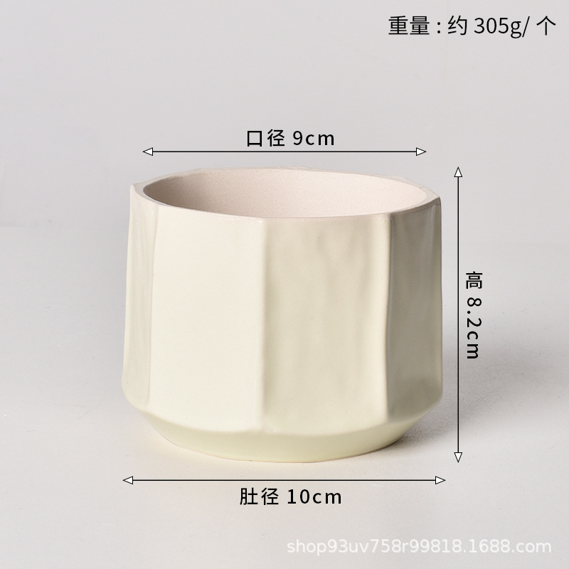 Pot de cerámica crema INS lujo ligero de alto nivel sensación de plantación de orquídeas mariposa simple orquídeas plantación de pot de porcelana blanca Dehua