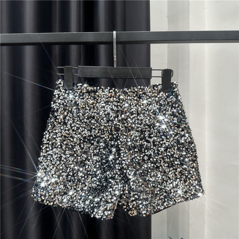 Women's Daily Streetwear Solid Color Shorts Sequins Casual Pants Flared Pants display picture 13