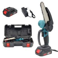 带油壶锂电锯有刷充电式电链锯4寸6寸小型单手锯迷你手持修枝锯