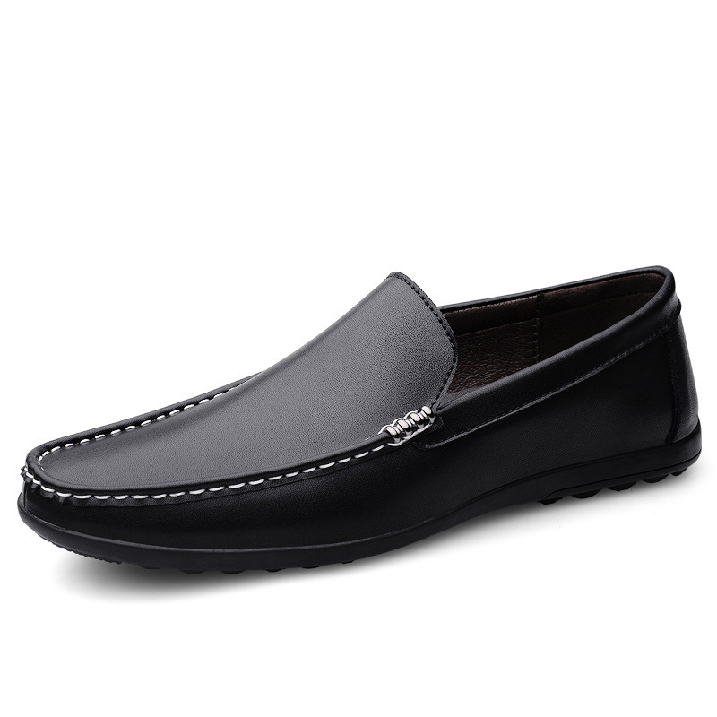 Zapatos de guisantes, zapatos casuales de piel de vaca, pies, zapatos de cuero para jóvenes hechos a mano perezosos, zapatos de música para hombres, zapatos de hombres