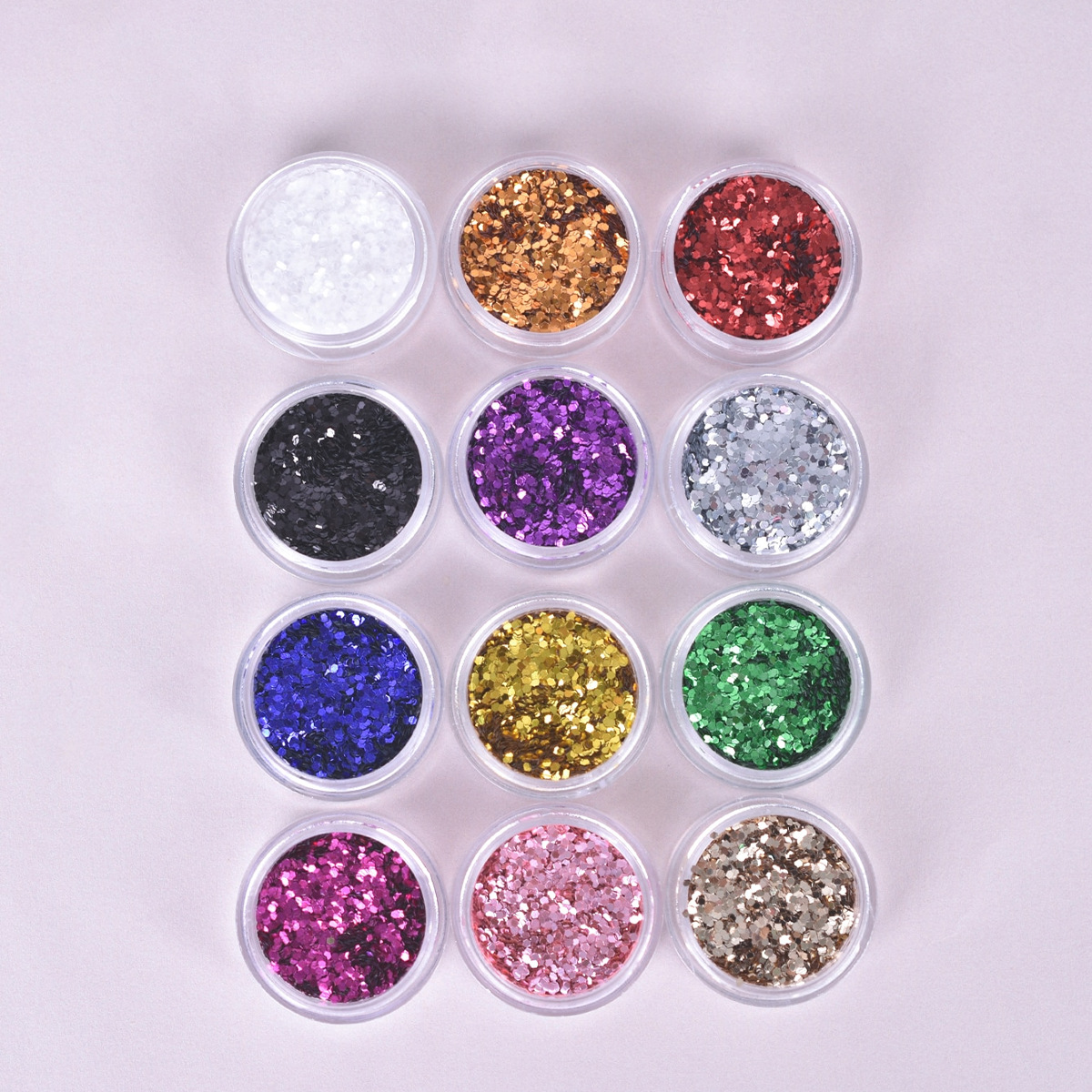 12 colores de uñas belleza Ojo Maquillaje Glitter lentejuelas cerámica suave fruta pieza perla polvo Delgado mezclado accesorios la joyería BRICOLAJE