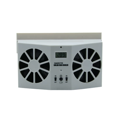 Summer Solar-Powered Three-Head Car Exhaust Fan, Car Cooling Solar Ventilation Exhaust Fan, Odor Removal Electric Fan (Digər kiçik elektrik cihazlar) - thermometer-type-exhaust-fan-white-solar