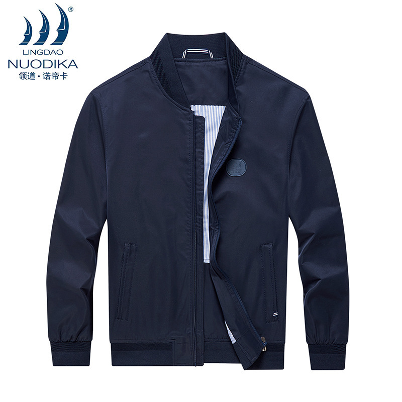 (Clearance) Men's Jacket for Spring and Autumn, Middle-Aged Baseball Collar, Pure Cotton, Dad's Jacket, Men's Business Casual Jacket