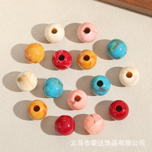 薇达饰品18x17孔5.7mm亚克力大孔圆形串珠diy服饰箱包钥匙扣配件