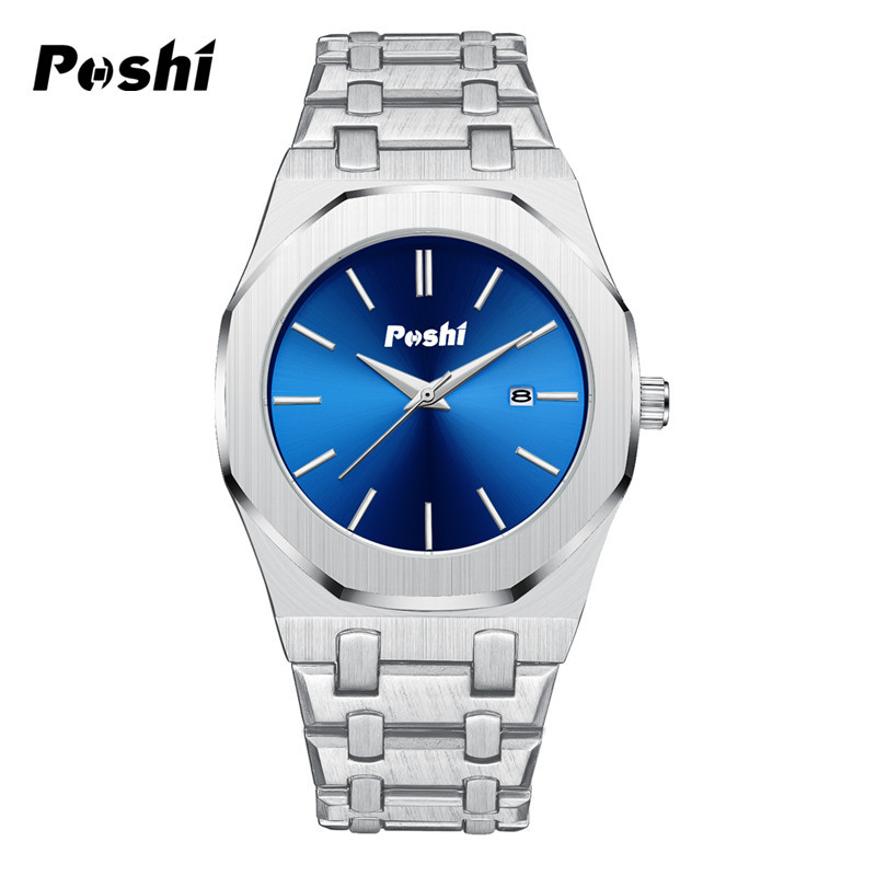 Marca suiza nuevo reloj de estilo ultrafino impermeable para hombre calendario reloj de cuarzo transmisión en vivo comercio exterior estilo caliente entrega de una pieza