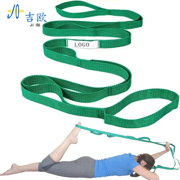 Cross-Border Yoga Stretch Belt Sports Stretching Back Opening Artifact Lumbar Stretch Belt Yoga Belt Fitness Yoga Rope Chrysanthemum Rope
