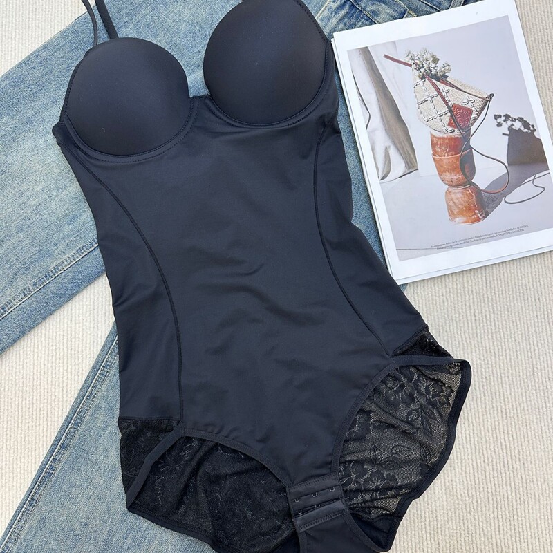 European and American Corset Suspender Bra One-Piece Body Shaping Tummy Control Triangle Jumpsuit Thin Corset Body Shaping Intimates for Women