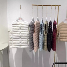 日本U家2024秋冬新款小个子女修身羽绒服马甲轻薄圆领内胆短外套