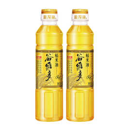 金龙鱼食用油双一万谷维多稻米油400ml*2瓶植物油家用大桶油