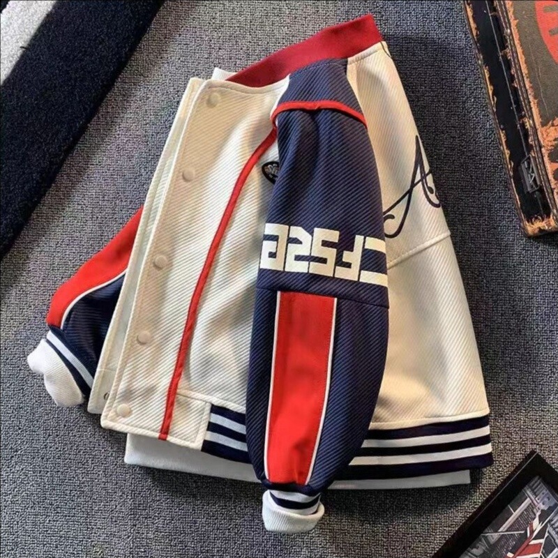 Boys' Baseball Jacket 2026 New Style for Older Children, Boys' Spring and Autumn Fashion Patchwork Top, Trendy Sportswear Boys' Baseball Jacket 2026 New Style for Older Children, Boys' Spring and Autumn Fashion Patchwork Top, Trendy Sportswear