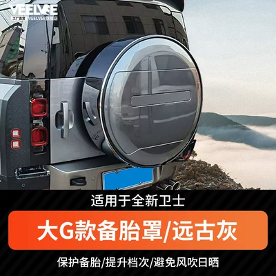 Protective Cover, Rear-Mounted Spare Tire Shell | Spare wheel cover - big-g-model-ancient-graywith-letter-mark
