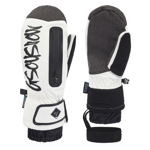 Professional single and double board built-in wrist-protected ski gloves for men with carved slip-on waterproof and wear-resistant Kevlar ski gloves for women