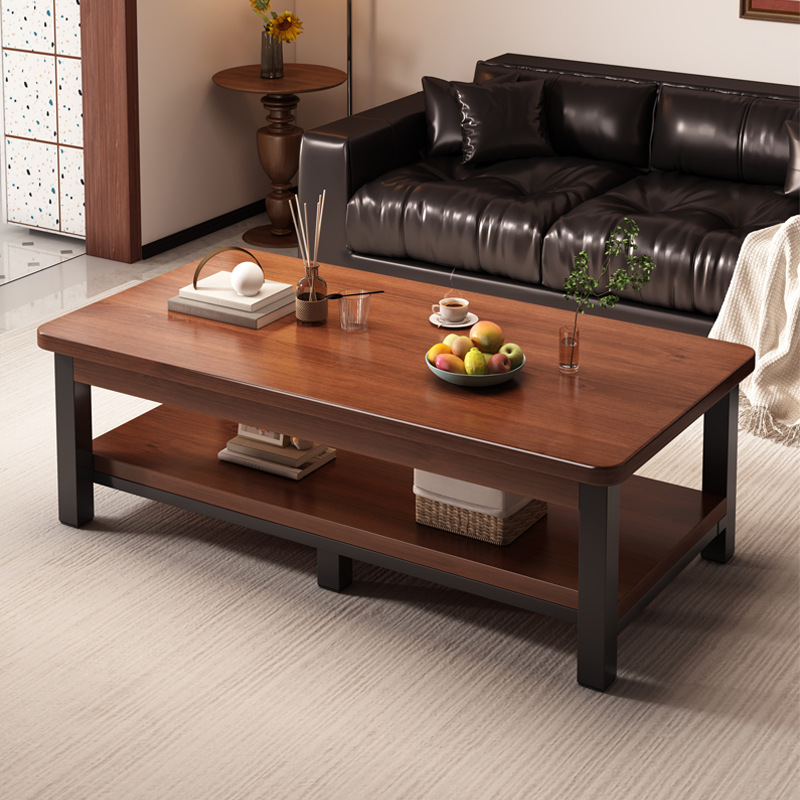 中古风茶几客厅家用2025新款现代简约小户型办公室简易复古小桌子