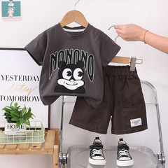 2024新款童裝男童夏裝帥氣時髦兩件套裝洋氣男孩兒童源頭廠家批發