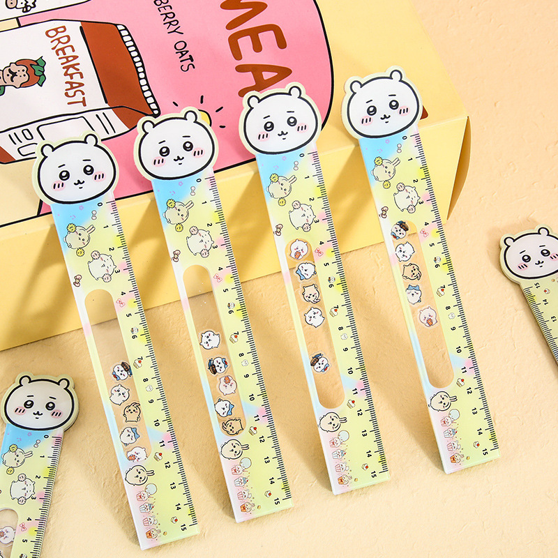Nuevos productos Capibara Rock Regla 15cm acrílico regla recta de alto valor de la presión de los estudiantes de la escuela primaria papelería