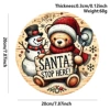 Wooden Christmas Hanging Sign Bear Snowman SANTA
