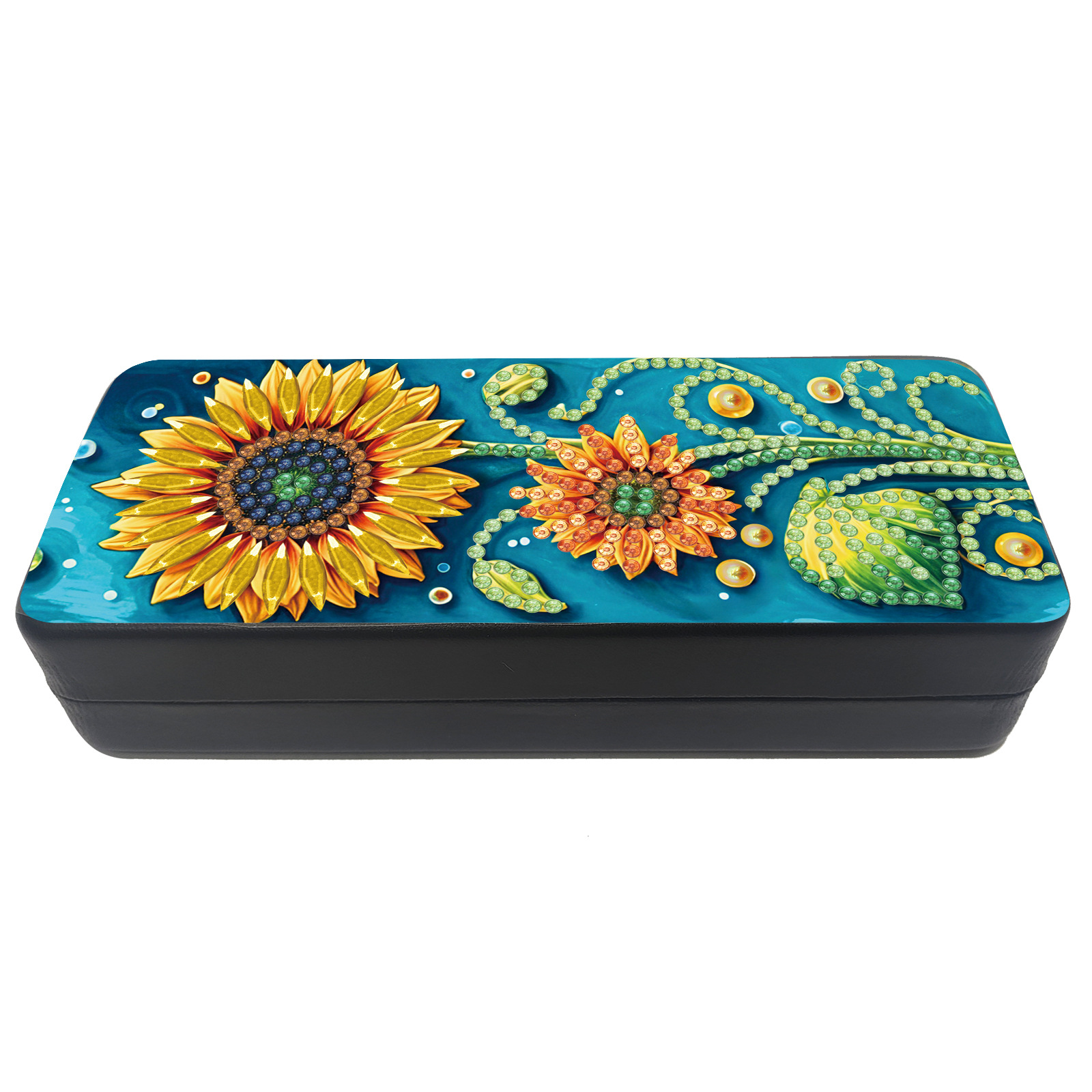 Transfronterizos para pintura de diamantes caja de perímetro hecha a mano DIY puntual pintura pegada caja de regalo dibujos animados 5D caja de gafas almacenamiento