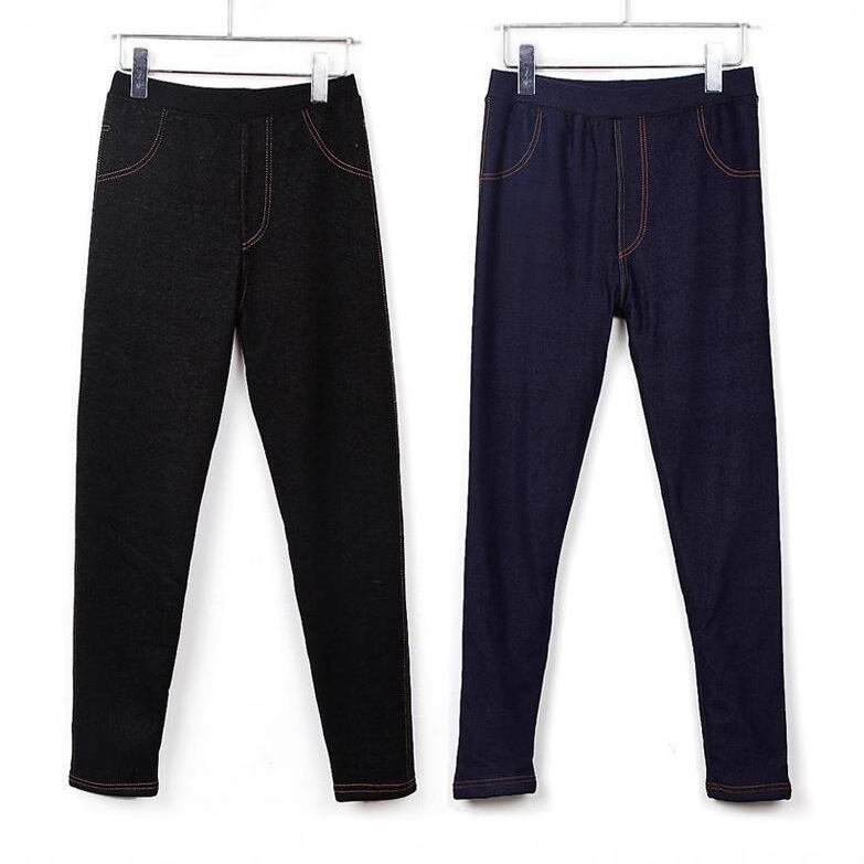Cross-border plus velvet padded AliExpress Ebay large size imitation denim leggings padded warm pants pencil pants wholesale Cross-border plus velvet padded AliExpress Ebay large size imitation denim leggings padded warm pants pencil pants wholesale