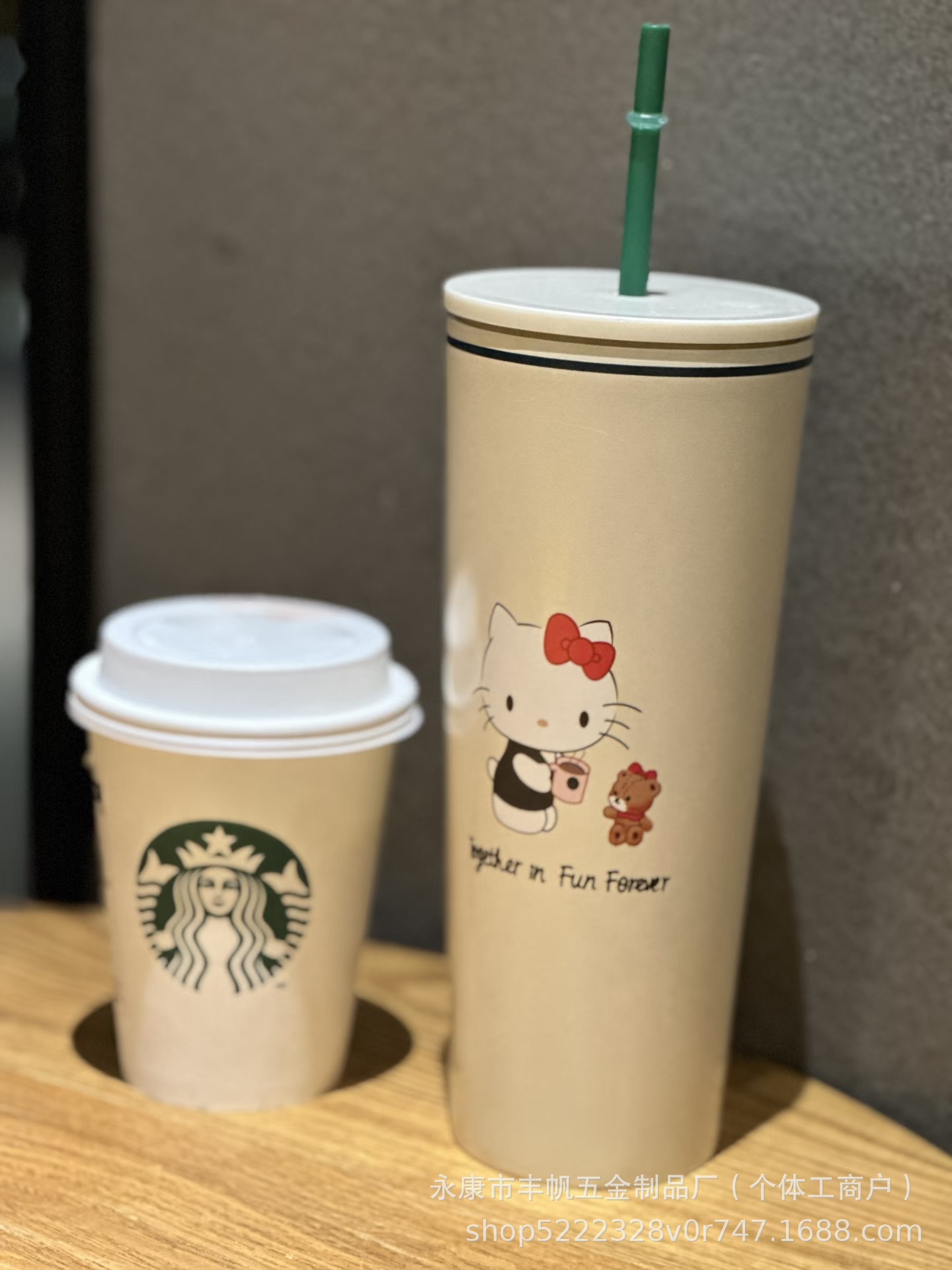 텀블러 Hello Kitty 콜라보 텀블러 동일한 디자인의 캐릭터 Kt 고양이 빨64 이미지 6