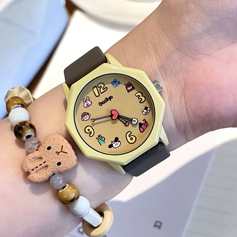 Gccliyo/Go Liyou Dopamine Student Watch Japanese Simple Versatile Waterproof Niche High-Value Quartz Watch