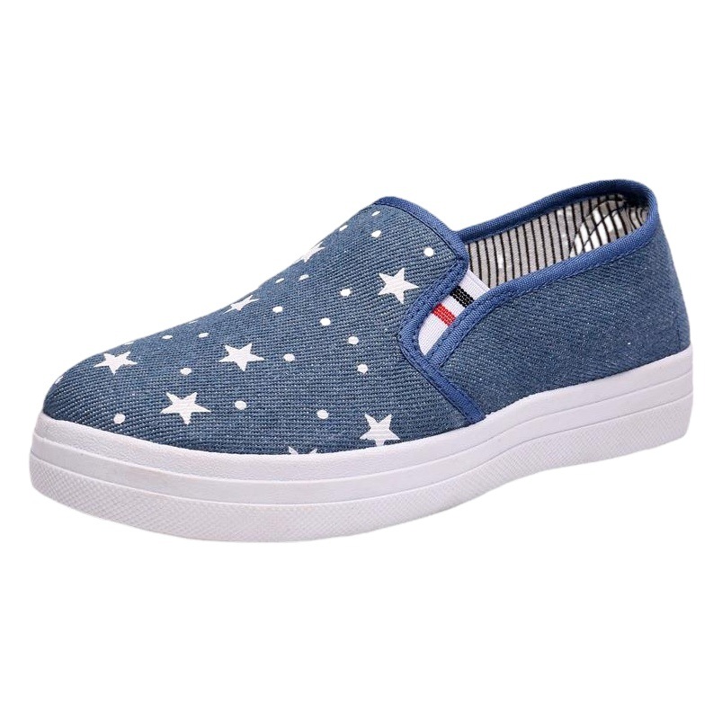 Old Beijing Cloth Shoes Women's Canvas Shoes Low-top Shoes Slip-on All-match Casual Flat Fashionable Women's Single-layer Shoes