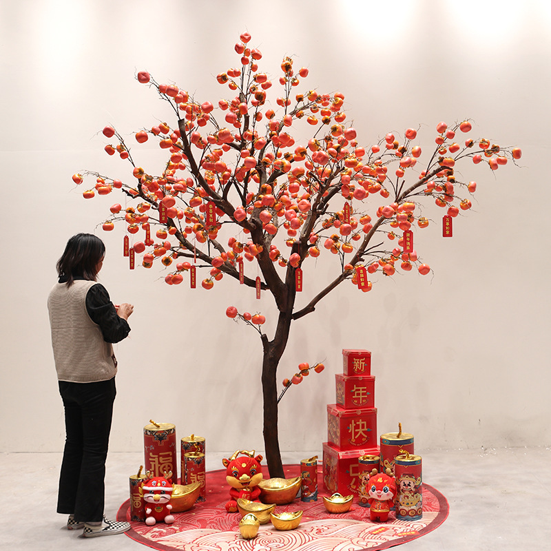 Simulated persimmon tree wishing tree wishing tree New Year holiday…