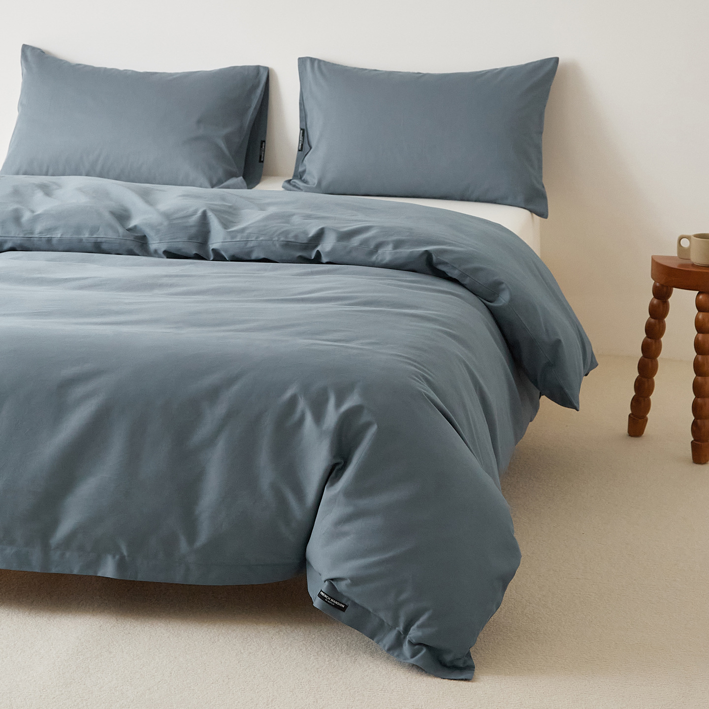 100s純綿の綿の長い綿の毛を磨いて布団カバーの単品の秋冬の厚いベッドカバーの綿の布団カバーの純色のシーツの枕カバー