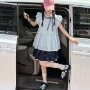 小女孩新款荷叶袖夏季上衣