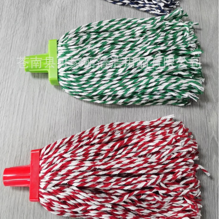 供应水拖夹式棉纱拖把头 .物业保洁地拖替换干湿两用耐用易清洗