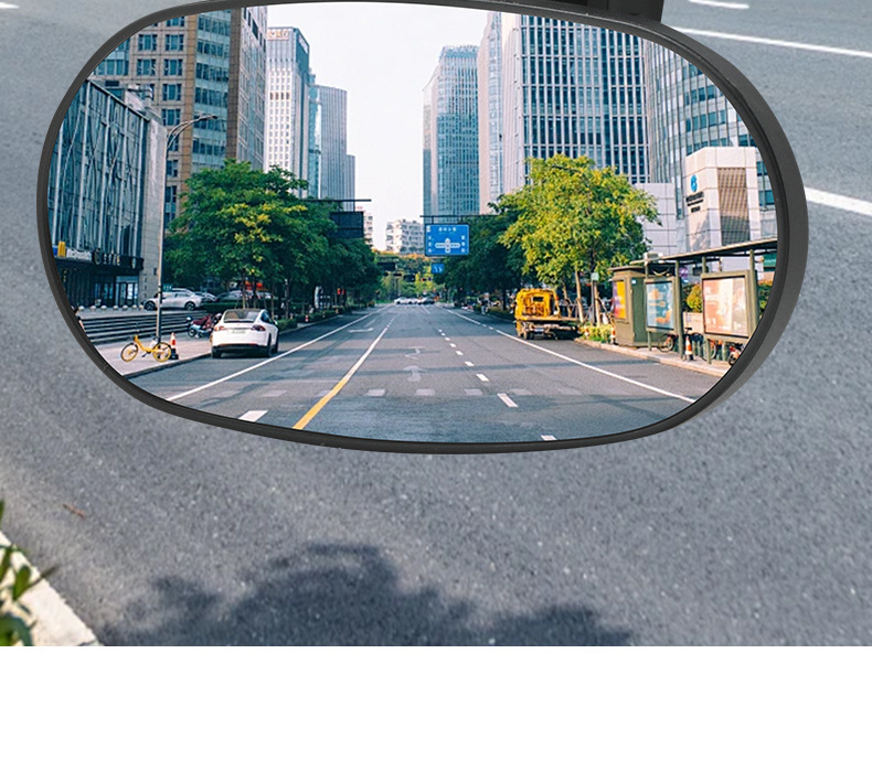 Car-Mounted Baby Observation Mirror with Suction Cup, Large Field of View, Wide-Angle Curved Auxiliary Mirror for In-Car Reversing