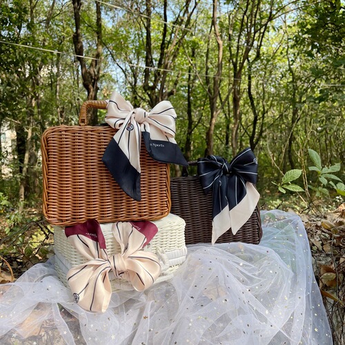 Imitation rattan suitcase, retro storage luggage woven box, gift box, rattan box, rattan box, Christmas gift box