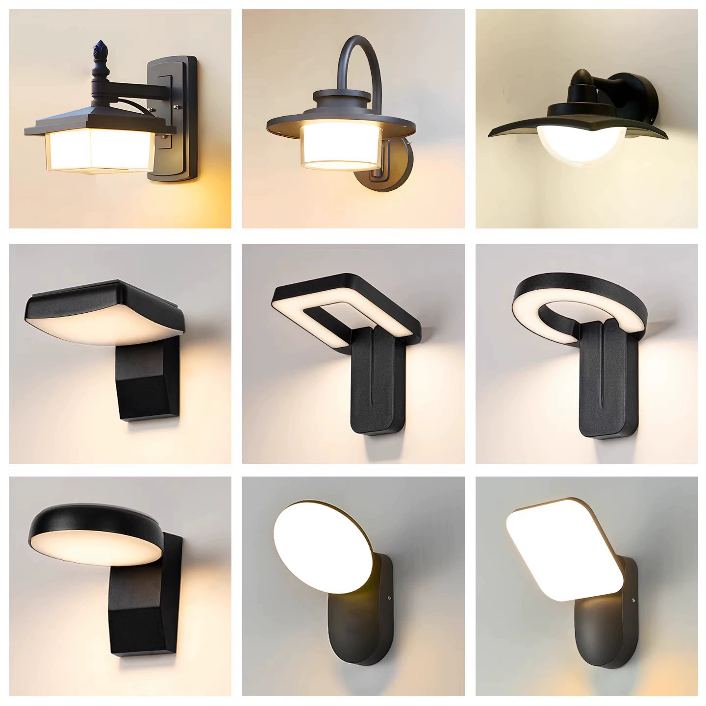 Наружный настенный светильник, непромокаемый, для прохода, лестницы, двора, двери, уличный светодиодный светильник, балкон, сад, настенный источник питания