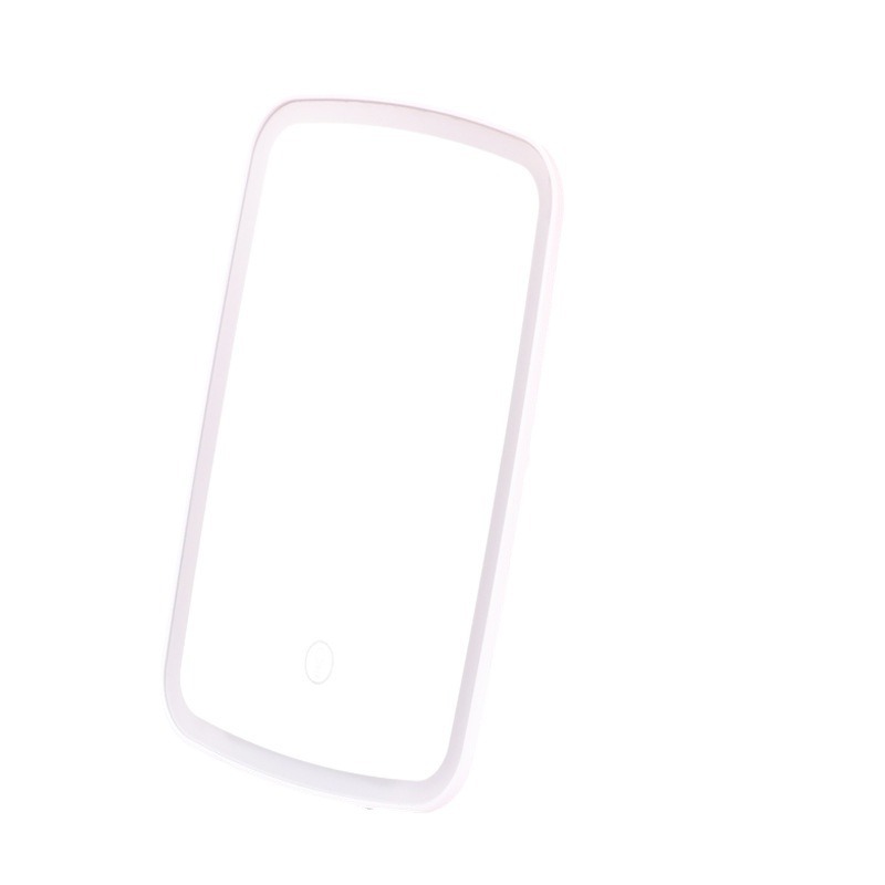 Led espejo de maquillaje soporte de escritorio de escritorio con lámpara de maquillaje inteligente ajustable espejo de luz portátil luz tricolor