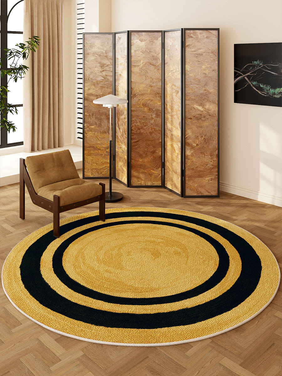 Round Japanese carpet for living room