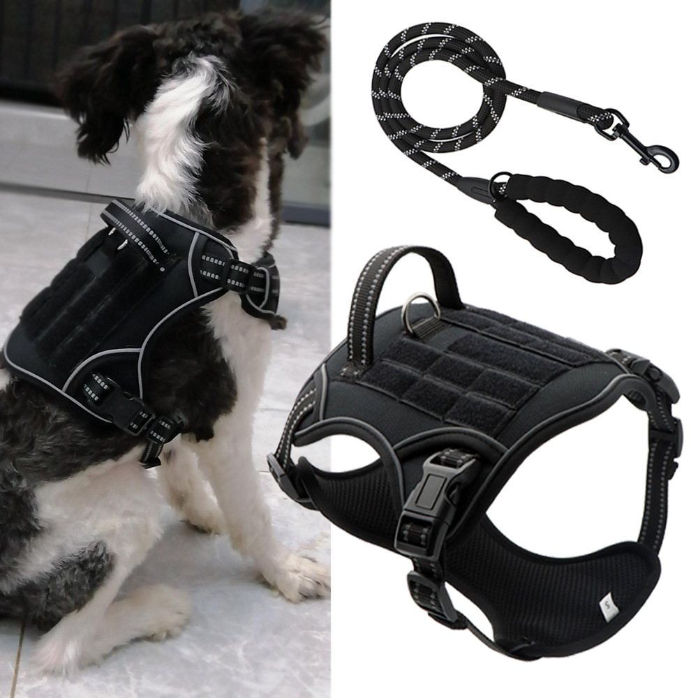 Fábrica personalizada artículos para mascotas tácticas cinturón de pecho velcro adhesivo eslogan chaleco de perro camuflaje disponible en cuatro estaciones