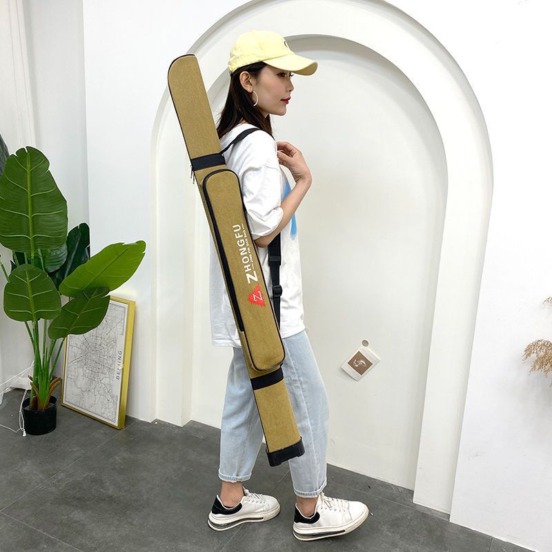 Bolsa Rígida para Cañas de Pesca 1.25m-1.6m de Lona para Pesca