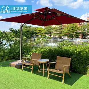 Xiao Zhou Outdoor Balcony Courtyard Single Rattan Table and Chair Outdoor Garden Courtyard Simple Rattan Chair Small Coffee Table Combination