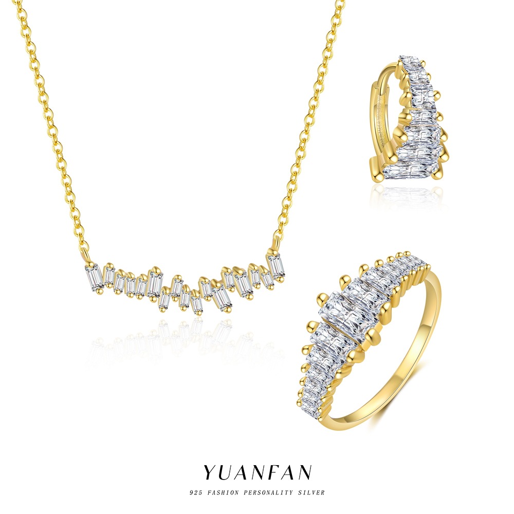 geometric square trend fashionable earrings with zircon