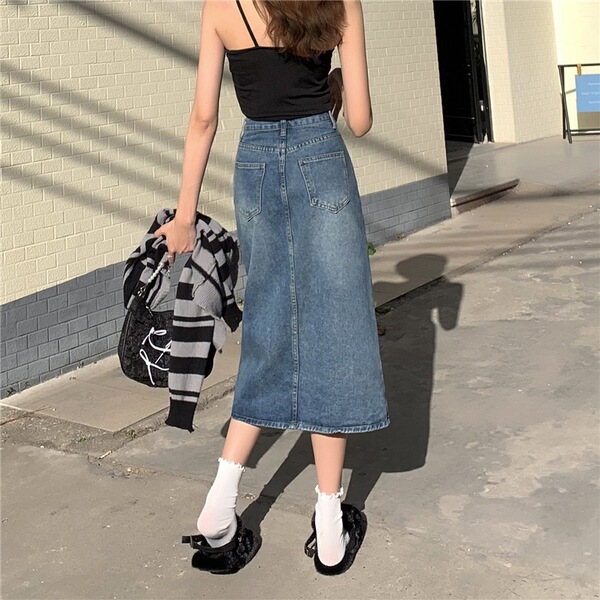 Summer denim skirt