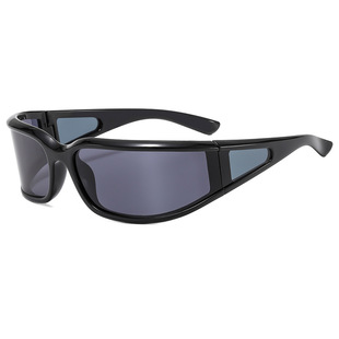 Cross-border new export sports sunglasses men's and women's anti-ultraviolet curved sunglasses outdoor riding glasses wholesale