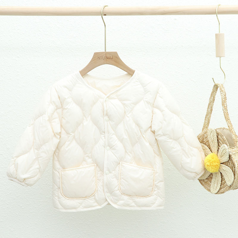 Chaqueta de plumón ligera para niños niñas niños bebés uniformes escolares calientes de otoño y invierno chaqueta interior ligera