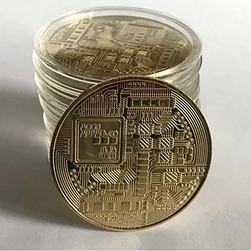 Bitcoin Bitcoin moneda conmemorativa relieve tridimensional artesanía en metal Bitcoin b moneda de oro de hadas de dientes de moneda de oro