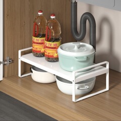 Kitchen cabinet shelf tiered rack cabinet inside seasoning storage pot rack desk foldable kitchen storage rack small shelf