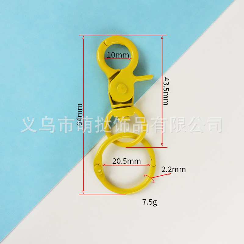 彩色金属手工烤漆钳扣钥匙扣卡圈钥匙圈diy玩具饰品首饰配件|undefined